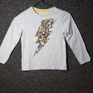 365 Kids Size 6 School Supplies Graphic Long Sleeve Tee Shirt T-Shirt